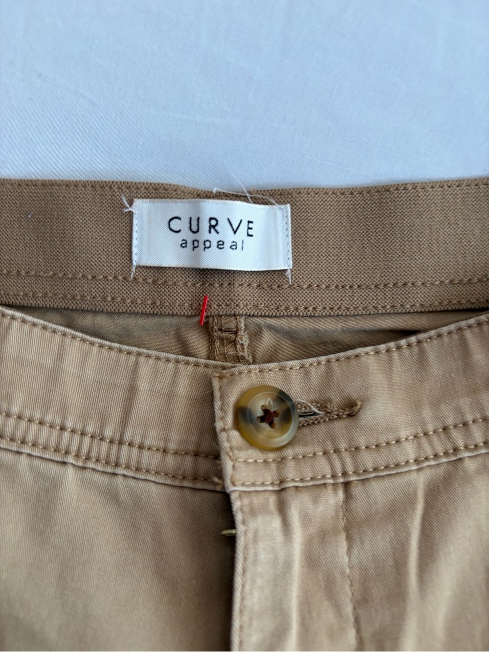 Curve Appeal Women's Straight Leg Pants in Khaki Sizse 12/31